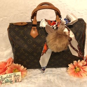 AUTH. Louis Vuitton Monogram Speedy 35